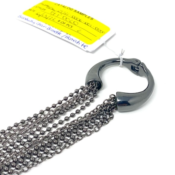 NWT Free People Broadway Chain Barette Hematite Hair Accessory - Picture 7 of 9